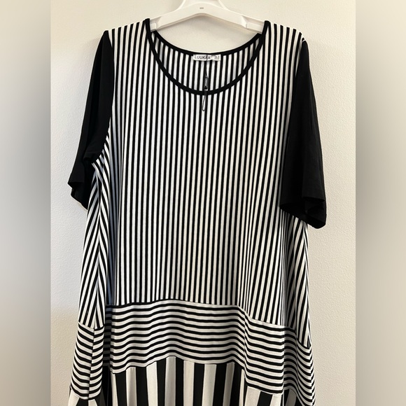 Luukaa MIXED STRIPED FINE JERSEY DRESS - Picture 11 of 14